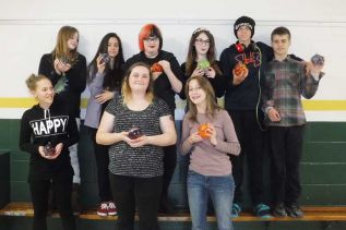 NAEC students show off their ornaments